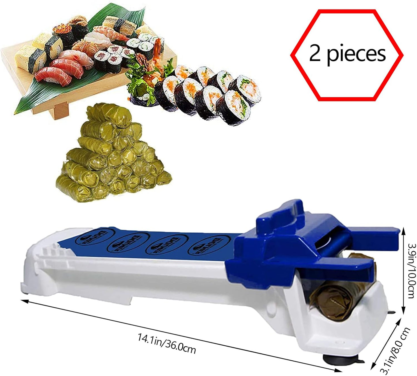 GemüSe Rolling KüChe Rolling Tool 2 StüCk Weinblattrollen, Breite Weinblattrollen, Schnelle Formwerkzeuge, Multifunktionale Fleischrollen, Haushalts-Sushi-Maschinen GemüSerollen Modische Kreative