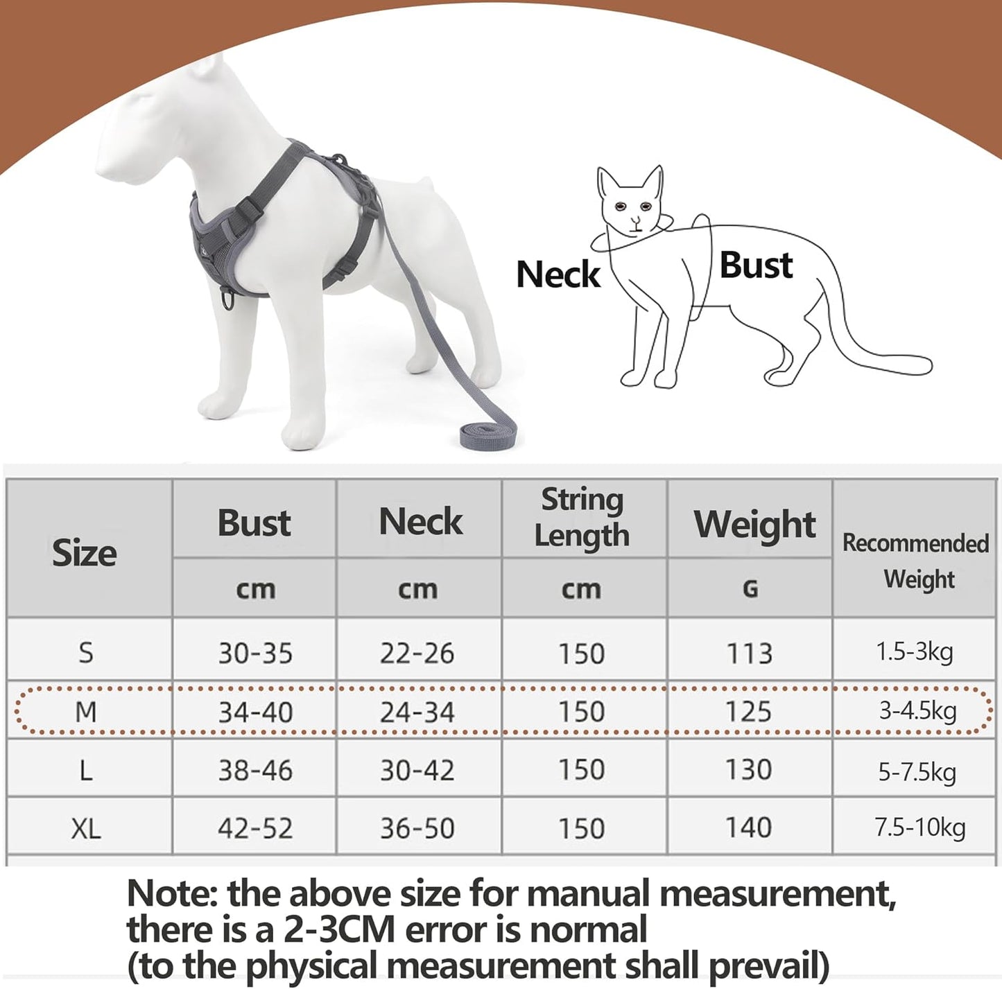Cat Harness and Leash Set Katzengeschirr mit Leine Set Weste Katzenleine, Kleine Haustiere Leine mit Reflektierstreifen, Verstellbarer Anti-Fall-Katzenbrustgurt Atmungsaktiver
